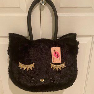 Luv Betsey by Betsey Johnson NWT Cat Faux Fur Tote